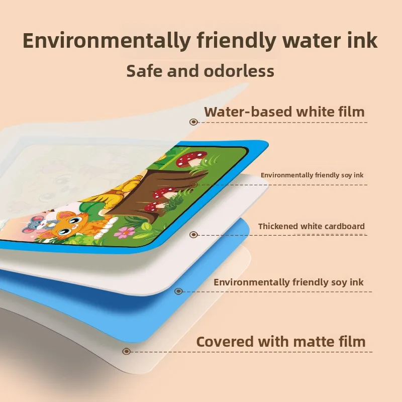 1 Book+1 Pen Reusable Coloring Book Water Painting Book Sensory Early Education Puzzle Drawing