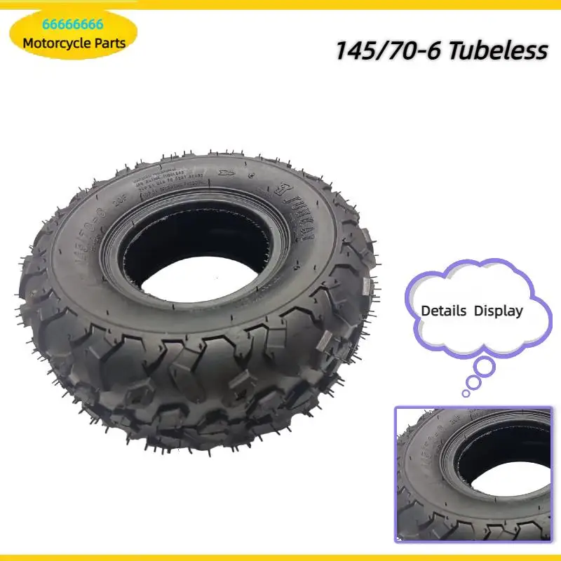 High quality 145/70-6 four-wheel kart beach bike accessories 6-inch vacuum tires off-road tires wheel hub modification parts