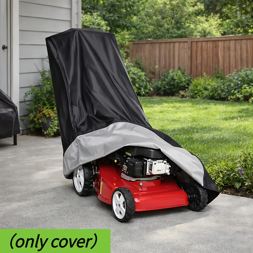 1PC Hand Push Lawn Mower Cover  To Fit Most Push Mowers Made From Oxford Fabric with A Drawstring Closure At The Bottom
