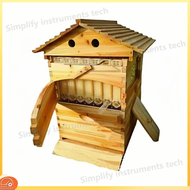 Automatic Flow Beehive System Wooden Beehive Equipment for Easy Honey Harvesting Pure Raw Honey Extraction Self Flowing Hive