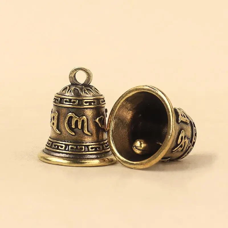 【HG】Brass Handicraft  Six Word Mantra Wind Bell Creative Gift Home Decoration Pendant