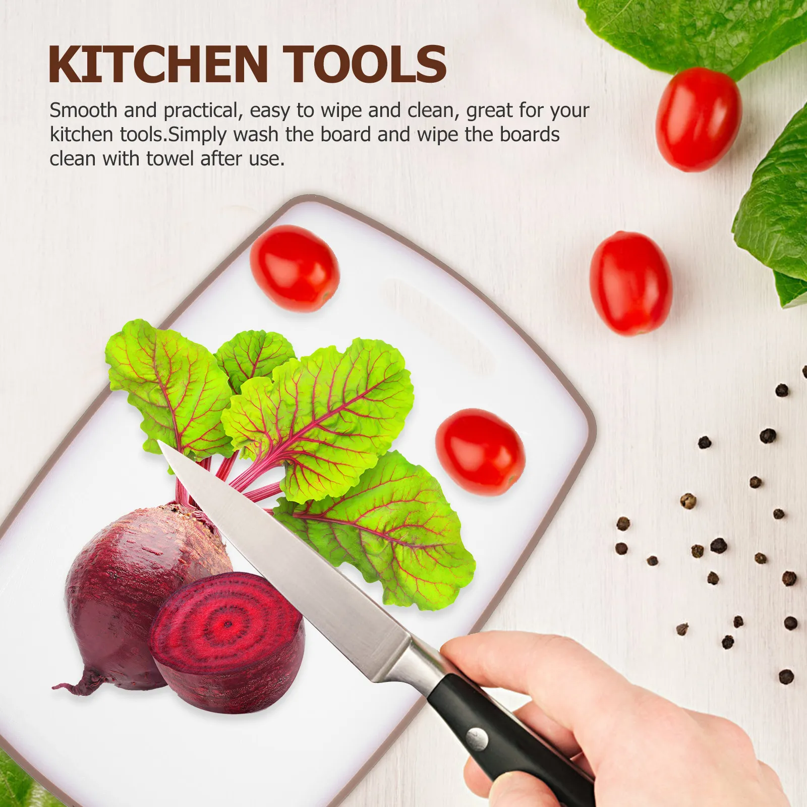 Heavy Duty Pe Plastic Cutting Board Smooth Scratch Resistant Surface Multi Function for Kitchen Use Fruit Vegetable Meat Fish