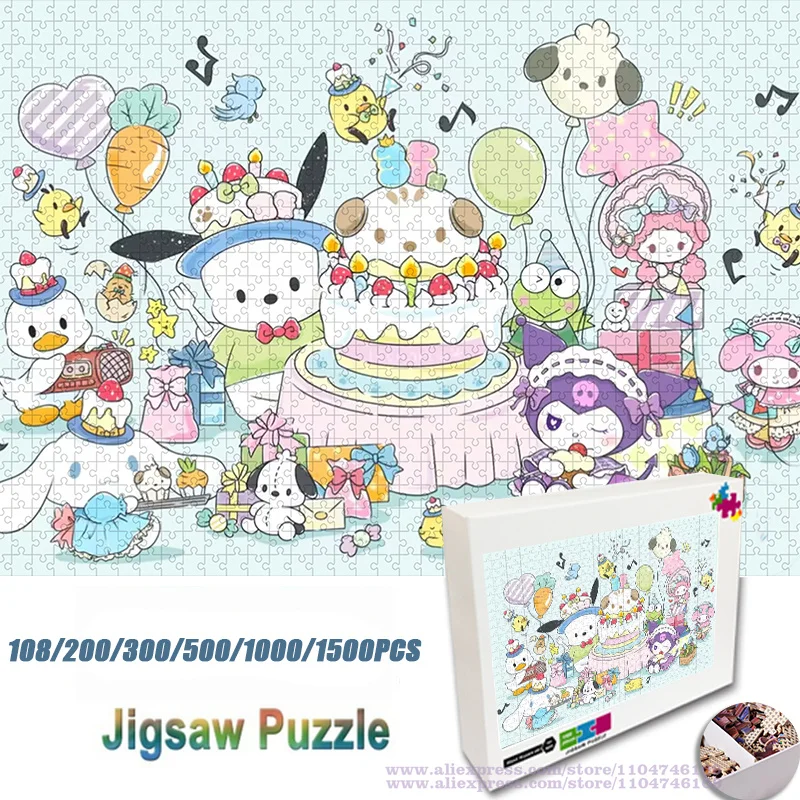 

Sanrio Characters Collection Puzzle Jigsaw 108/200/300/500/1000/1500Pcs Intelligence Puzzles Kids & Adluts Unique Gift with Box