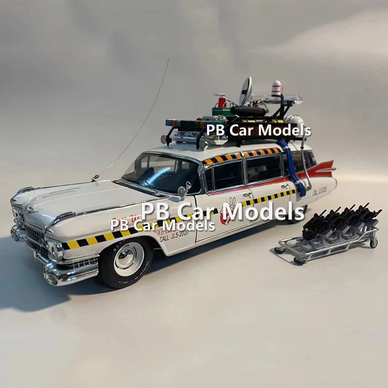 1:18 Ghost busters 1A movie car alloy full open car model collectible toys for boys