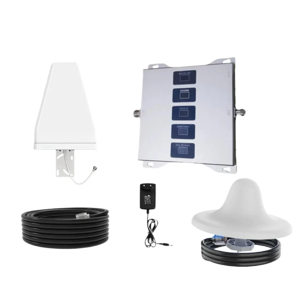 6 Band Mobile Phone Signal Booster 2G 3G 4G 5G Voice Data Repeater Home Commercial Use Weak Signal Coverage