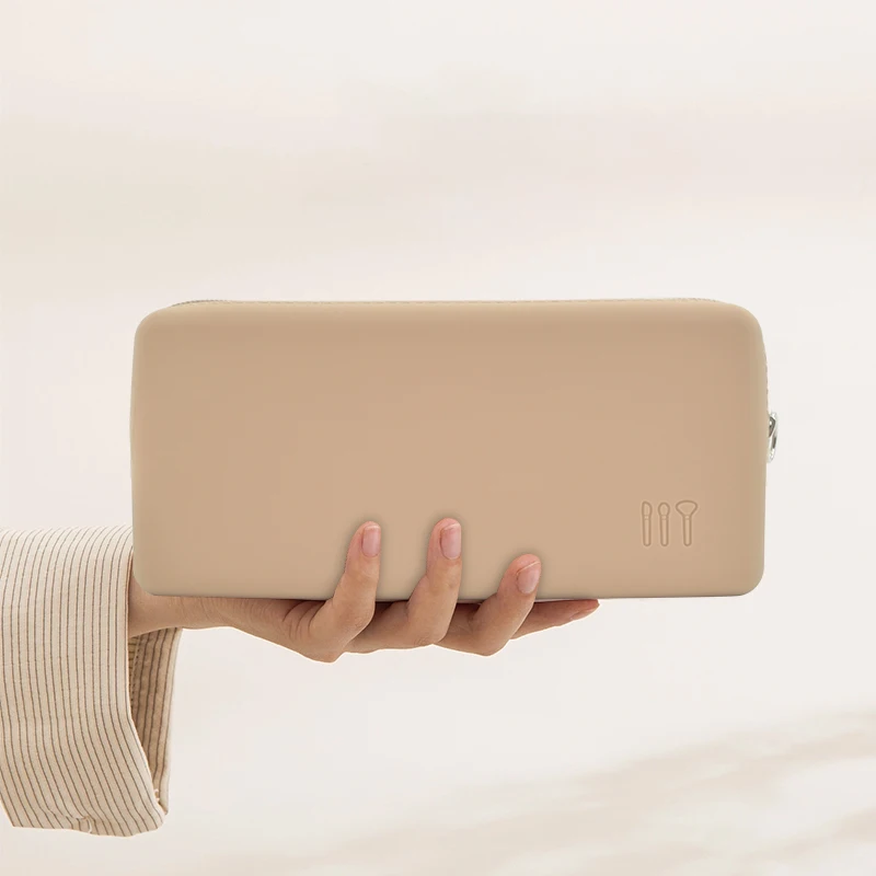 حامل فرشاة مكياج للسفر، حقيبة فرشاة مكياج من السيليكون مع سحاب إغلاق، صندوق تخزين فرشاة المكياج، حقيبة مكياج قابلة للغسل مناسبة f #6