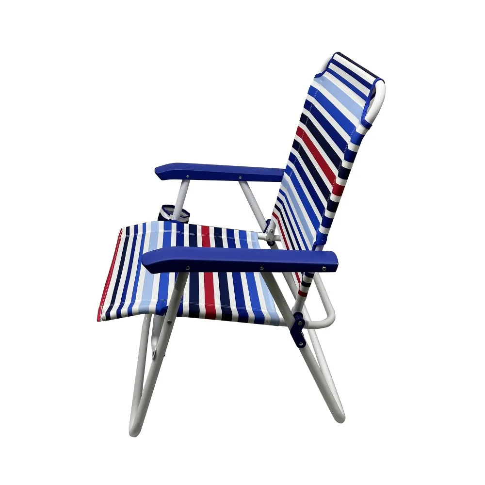 

Oversize Fabric Chair, Multicolor Stripe, Lightweight and rustproof aluminum frame, Folds for compact storage