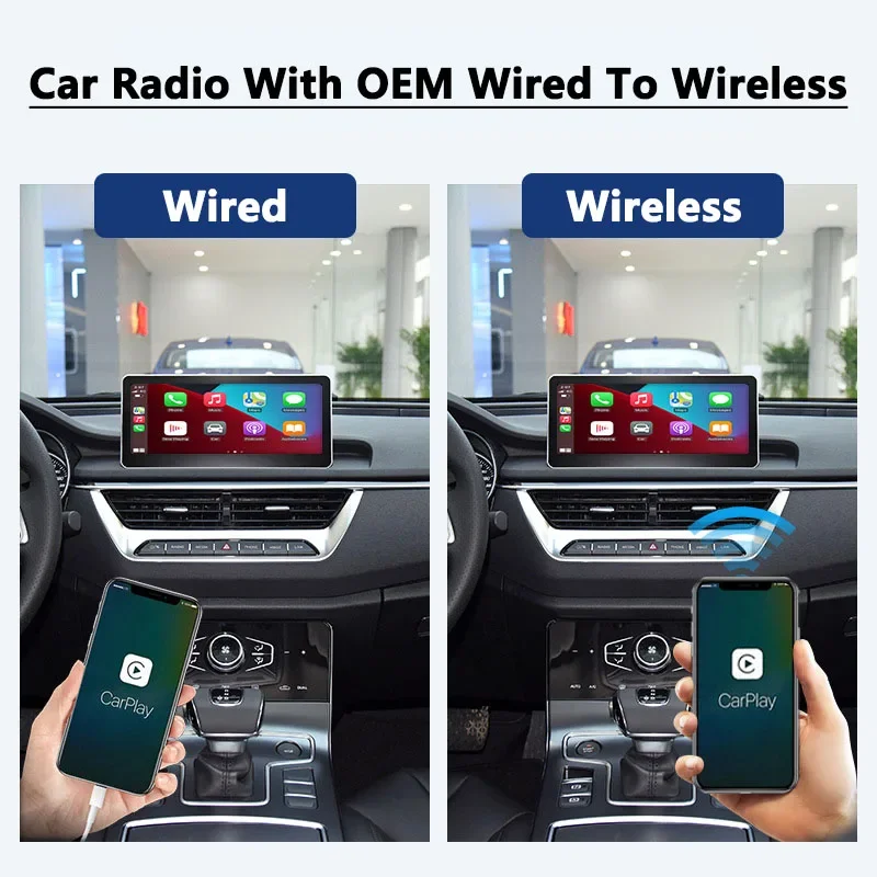 Mini Android Auto Carplay AI Box for Apple Carplay Wireless Adapter Car OEM Wired CarPlay To Wireless USB Dongle Plug and Play