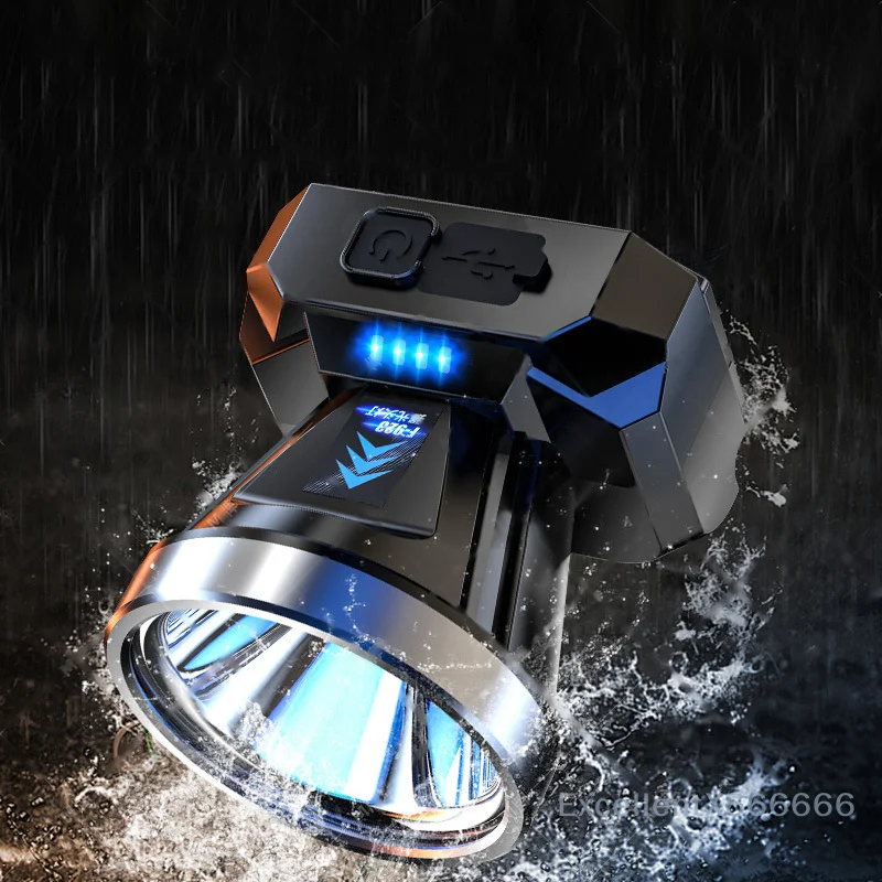 Rechargeable High Power Headlamp Cordless Adjustable Angle High Power LED Headlamp For Camping