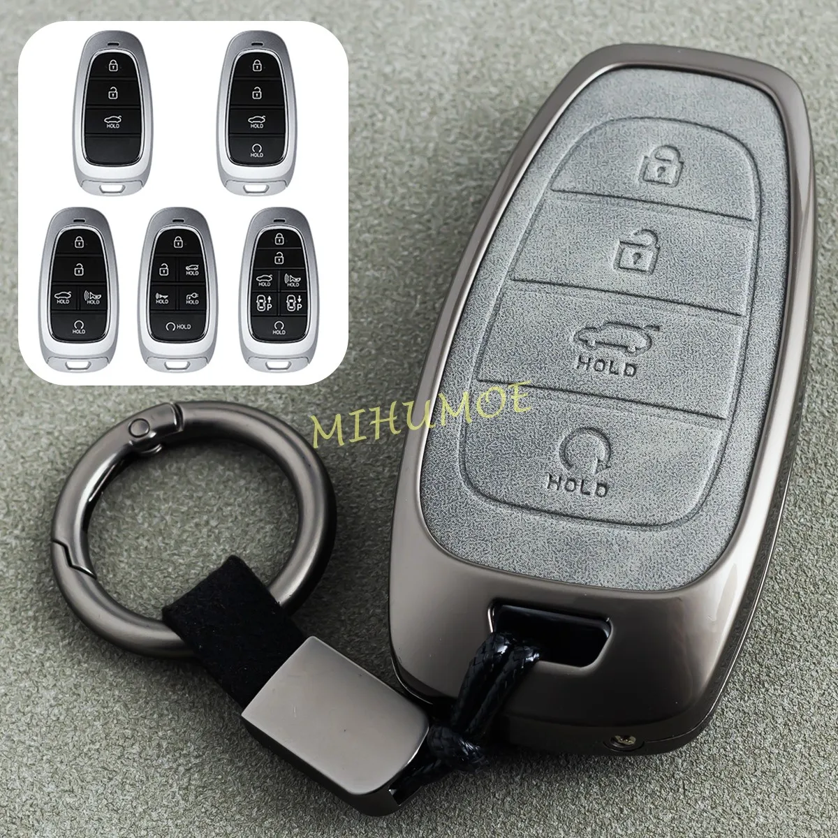 Металлический Кожаный Автомобильный брелок для ключей, чехол для Hyundai Tucson Santa Fe Cruz Sonata Palisade IONIQ 5 Nexo, аксессуары Металлический Кожаный Автомобильный брелок для ключей, чехол для Hyundai Tucson Santa Fe Cruz Sonata Palisade IONIQ 5 Nexo, аксессуары