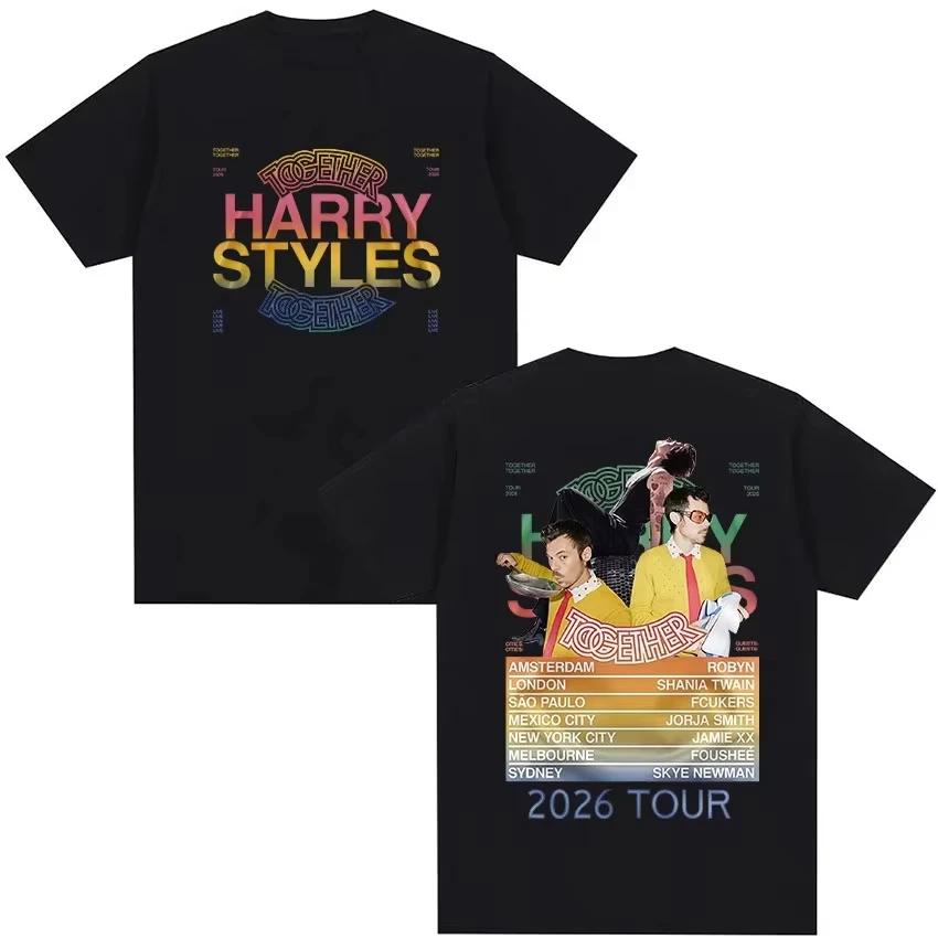 2026 new Joyful Tour T-shirt - Men's Vintage High-Quality Cotton T-shirt - Spring/Summer Street Style T-shirt