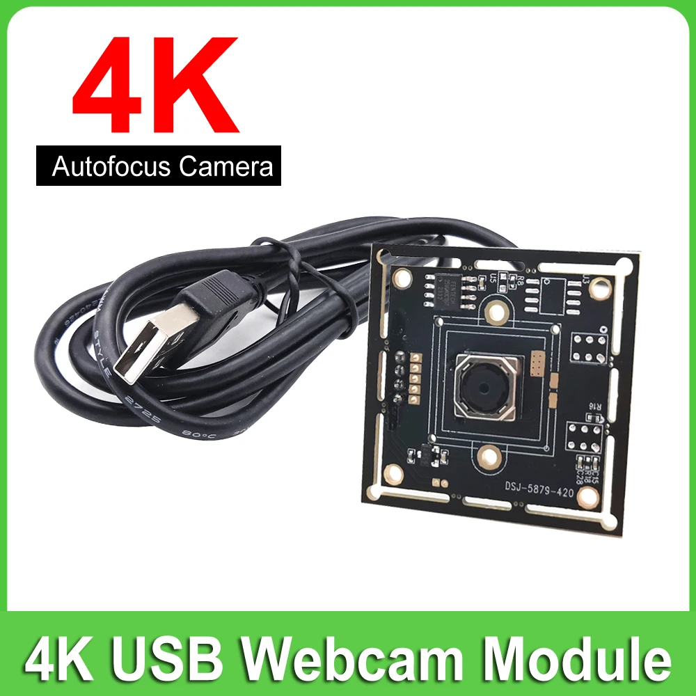 

HD 4K 8MP Autofocus USB2.0 Camera Module IMX179 Sensor No Distortion Lens UVC OTG Plug and Play USB Video Webcam PCB Board