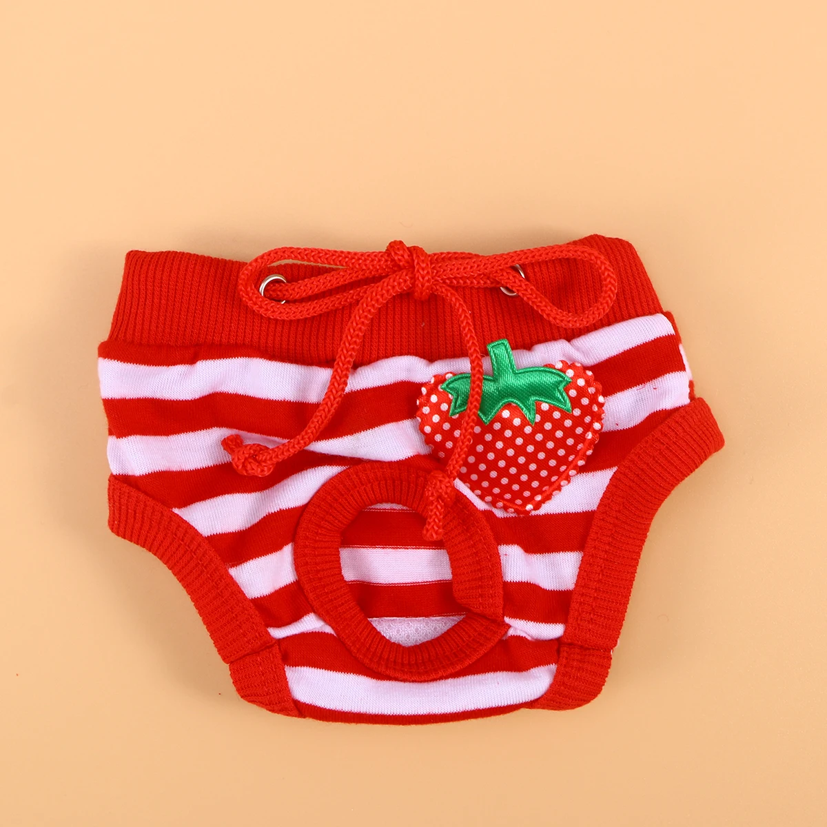 

Pet Diaper Sanitary Physiological Pants Stripe Washable Male Dog Shorts Panties Menstruation Underwear Size S (Red and White)