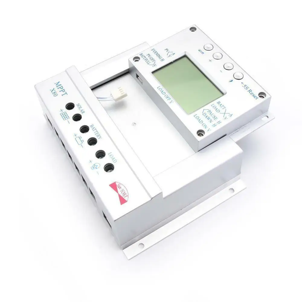 Mppt солнечный контроллер 80a 60a 12 В/24 В перегрузка короткого замыкания USB 5 В контроллер заряда контроллер заряда аккумулятора