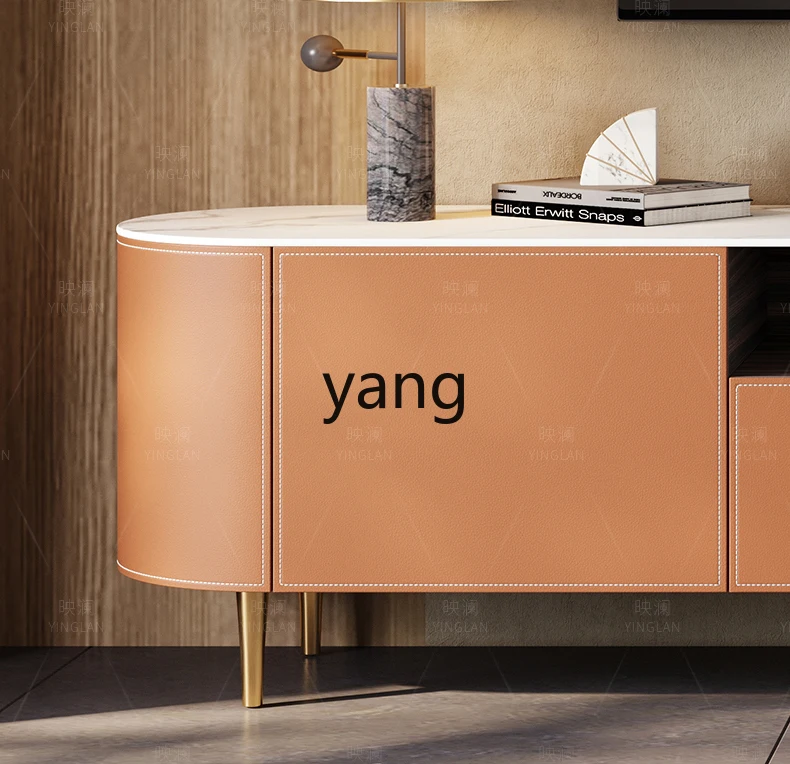 LTT طاولة قهوة حديثة وبسيطة وخزانة تلفزيون لغرفة المعيشة وخزانة أرضية فاخرة وخفيفة الوزن #2