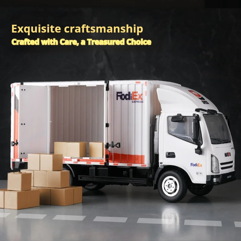 

New Huina 1524 1:18 Scale Remote Control Car 13ch Rc Car Express Delivery Truck With Cargo Loading Feature Small Floating Van