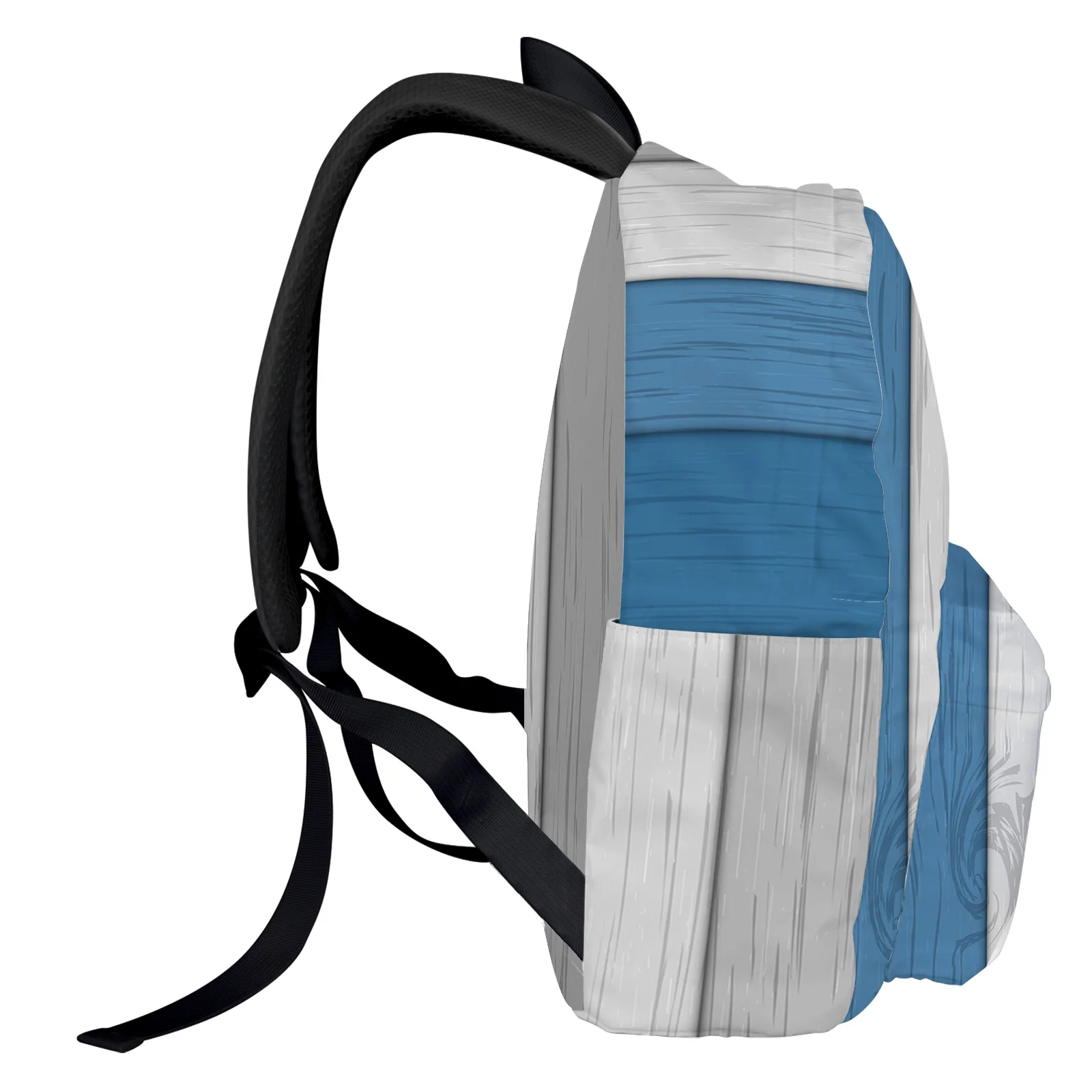 Sacs à dos rétro imperméables pour hommes et femmes, sacs à dos d'école pour étudiants, sacs pour ordinateur portable pour garçons et filles, nickel é de bois Mars, bleu et gris