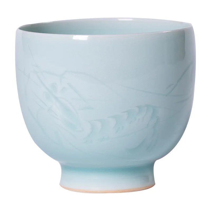 

High-end Kung Fu Teacup Longquan Celadon Handmade Ceramics Handmade Tea Tasting Cup