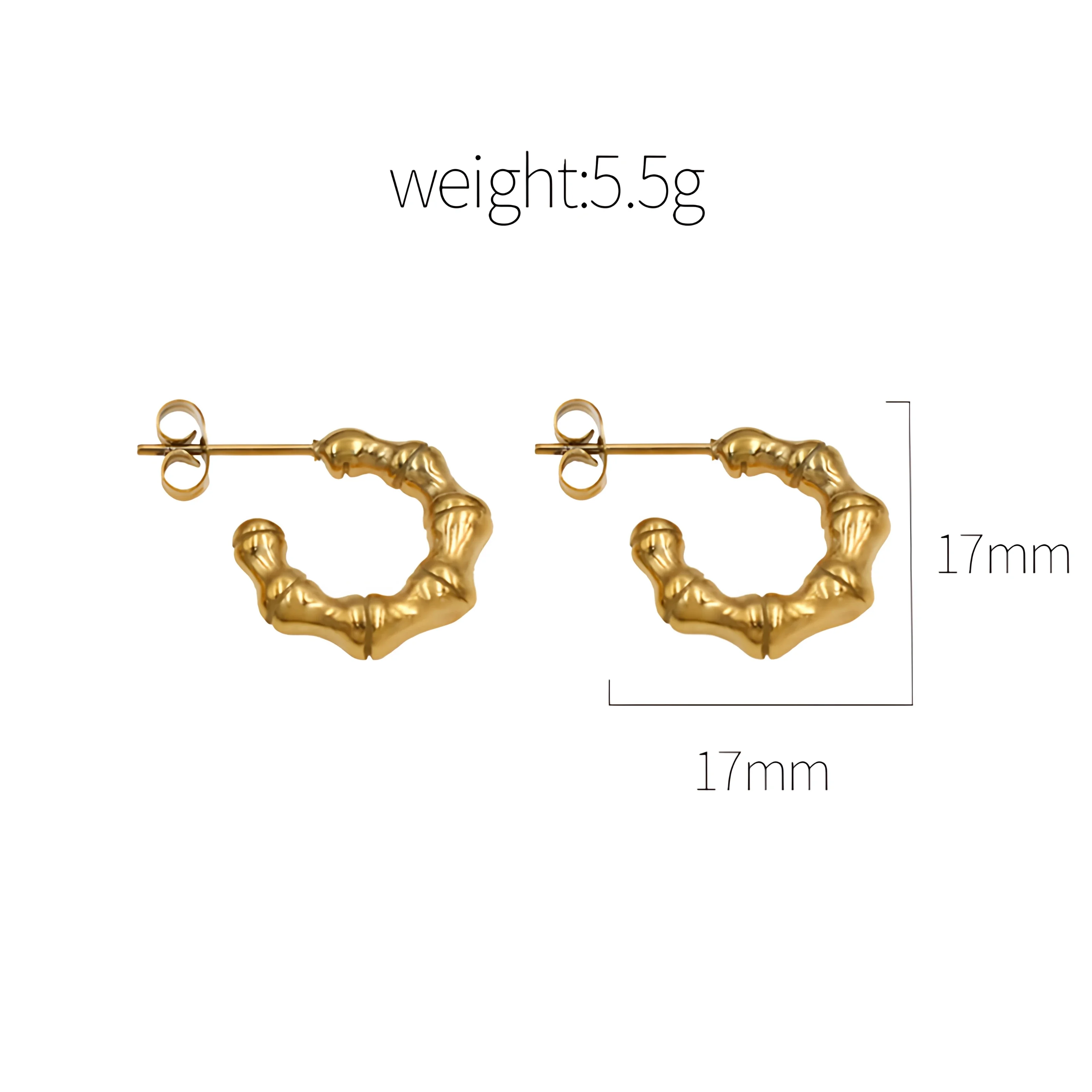 2024 women's stainless steel earring Jewelry k gold golden C shaped mothers day gift High quality trend cheap new in kpop choice