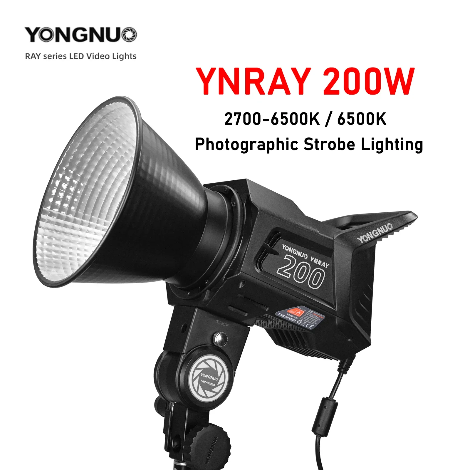 YONGNUO YNRAY 200W Photography Lamp 2700K-6500K APP Control Fill Light For LED Video Lights Photography Studio Live Stream