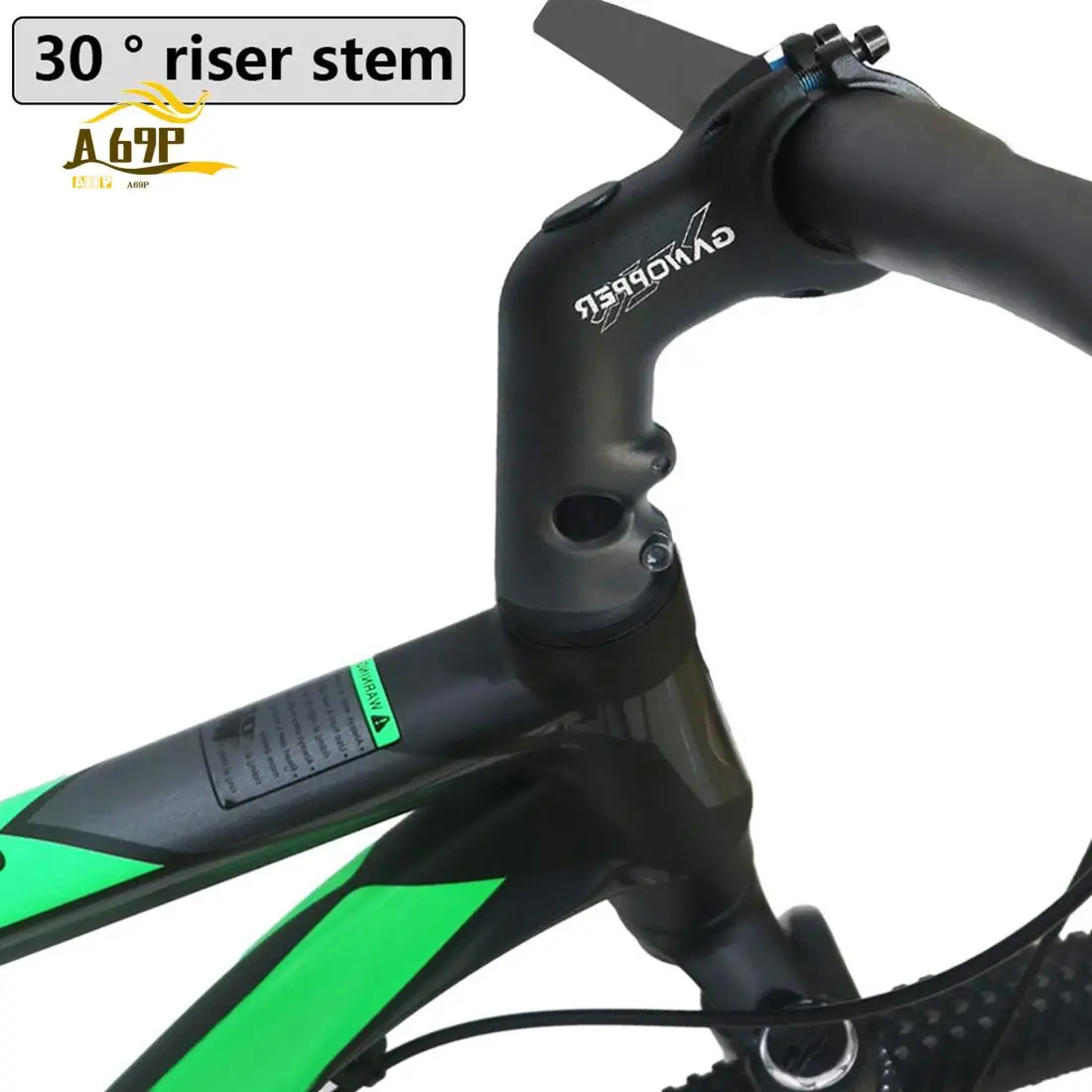 A69P-GANOPPER 30 Degree XC AM MTB Riser Tube Mountain Bike Handlebar Stem 31.8Mm Road Bicycle Stem 60MM Bicicleta Cycling Angle