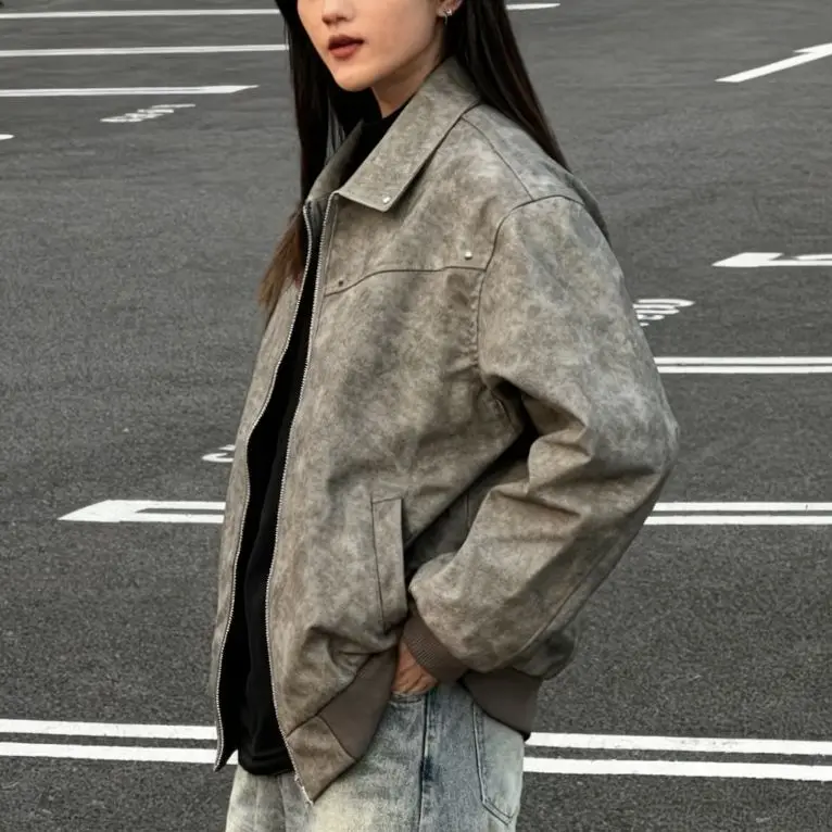 سترات منفوخة للنساء سترة من الصوف للخريف من الفلانيل بأزرار متقلب للكلية العصرية البناتي الجميلة Preppy الفنية الشبابية