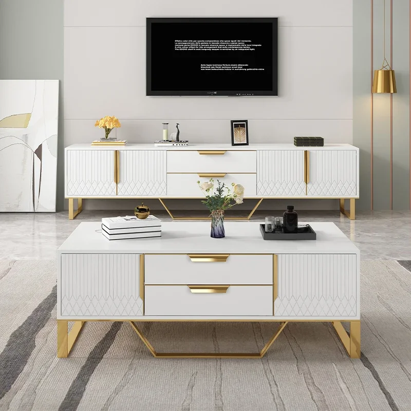 

Post Modern Nordic Tv Cabinet White Luxury Drawer Universal Home Tv Stand Living Room Meuble Television Salon House Furniture