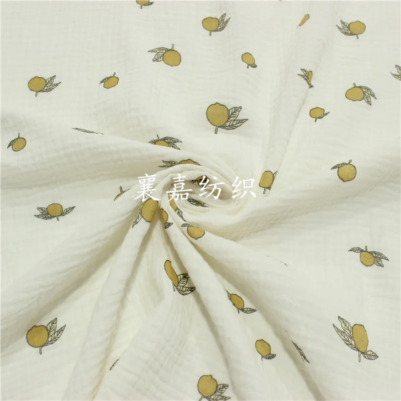 Breathable Double Gauze Cotton Fabric for Summer Clothing and Blankets, 135x50cm