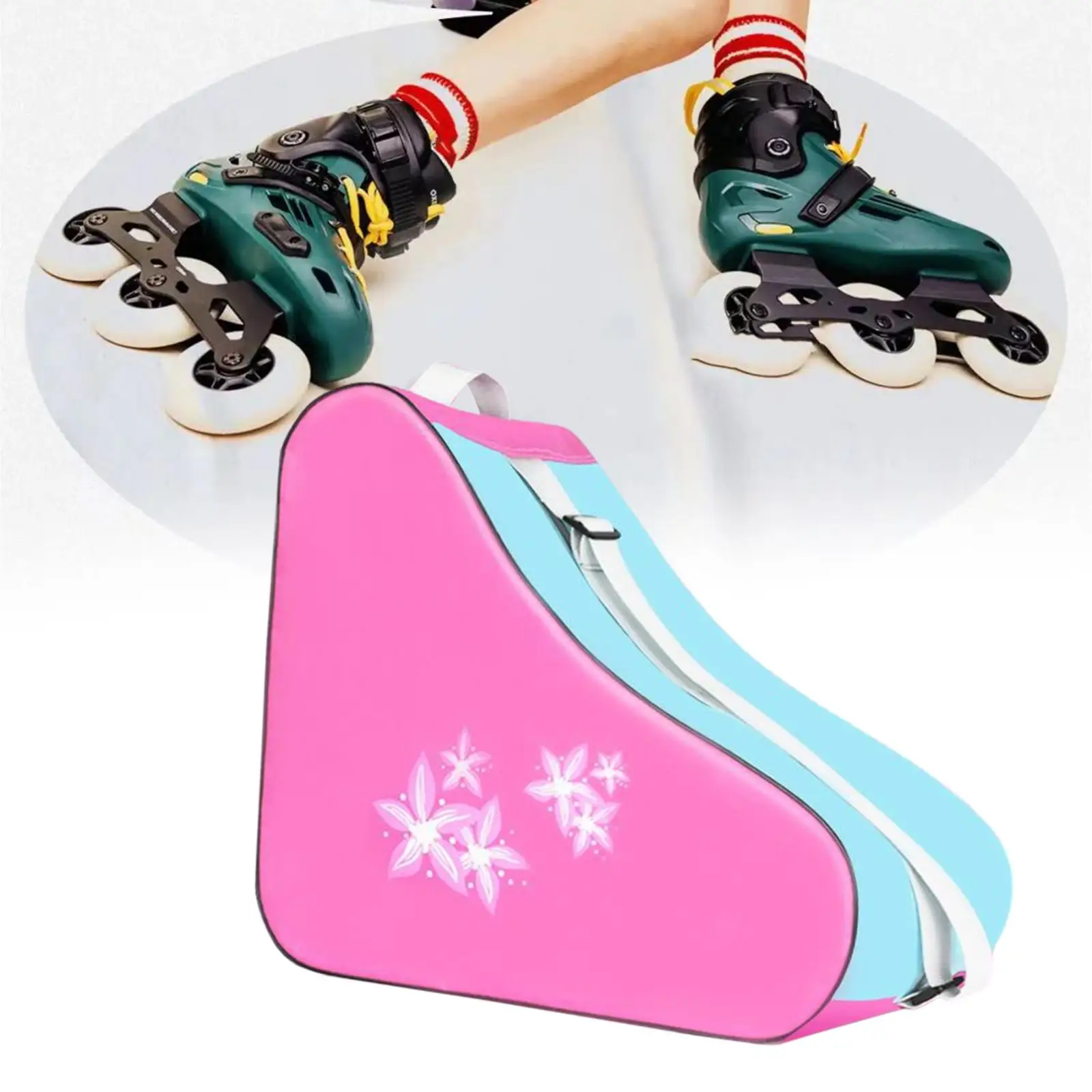 

Roller Skate Bag Adjustable Shoulder Strap Skate Handbag for Quad Skates Ice Hockey Skates Outdoor Sports Winter Inline Skates