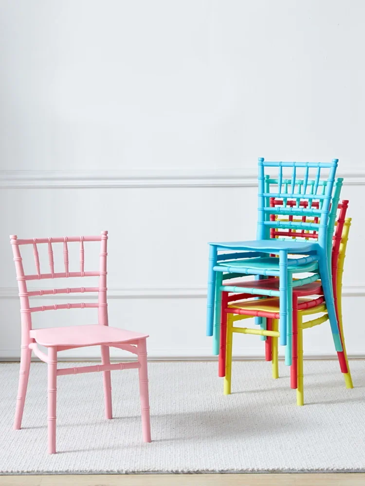 Children's Plastic Chiavari Chair,Integrated Household Dining Chair For Kindergarten