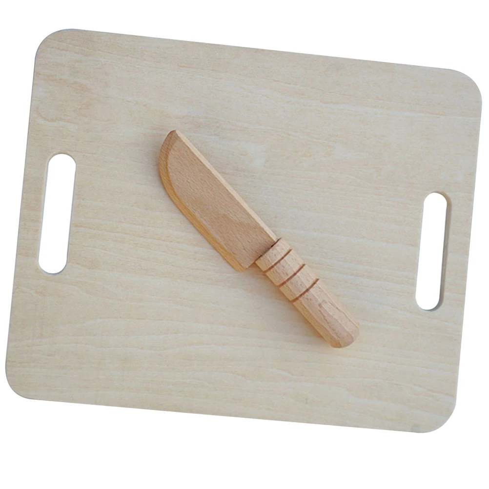 Planche à découper en bois pour enfants, 1 ensemble, éducation précoce, cuisine en bois, maison de jeu, pratique sûre, Simulation de fruits et légumes