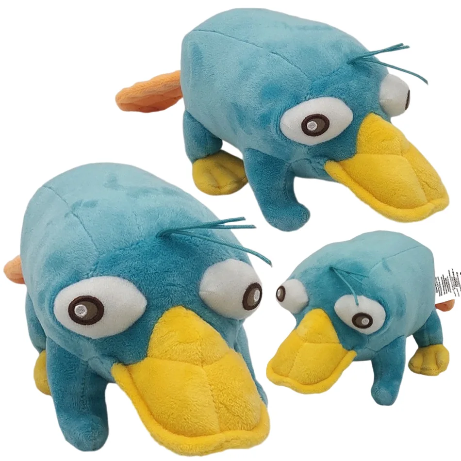 Muñecos de peluche de animales de peluche de Anime para niños y niñas, muñecos de pato simulados, azul, los Platypus, 25CM, regalos de cumpleaños, nuevo