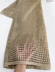 Plain Gold Metallic Guipure Lace 3D Appliques Cord Fabric 2026 Asia Middle East African Sewing Embroidered Clothing