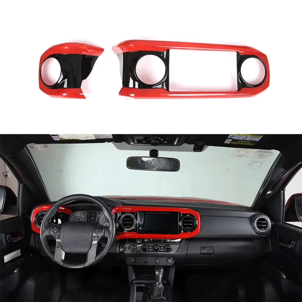 ABS Car Center Console Instrument Panel Side Cover For Toyota Tacoma 2016-2022 Decoration Stickers Car Accessories