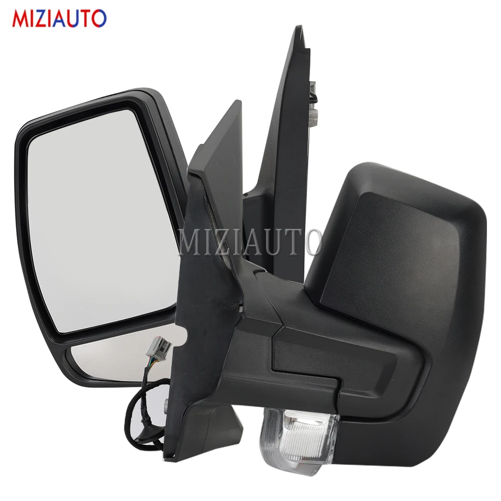 Rearview Side Mirror Cover for Ford Transit Custom V362 EU Version 2014-2023 Door Wing Turn Siganl Lamp Folding Styling Black