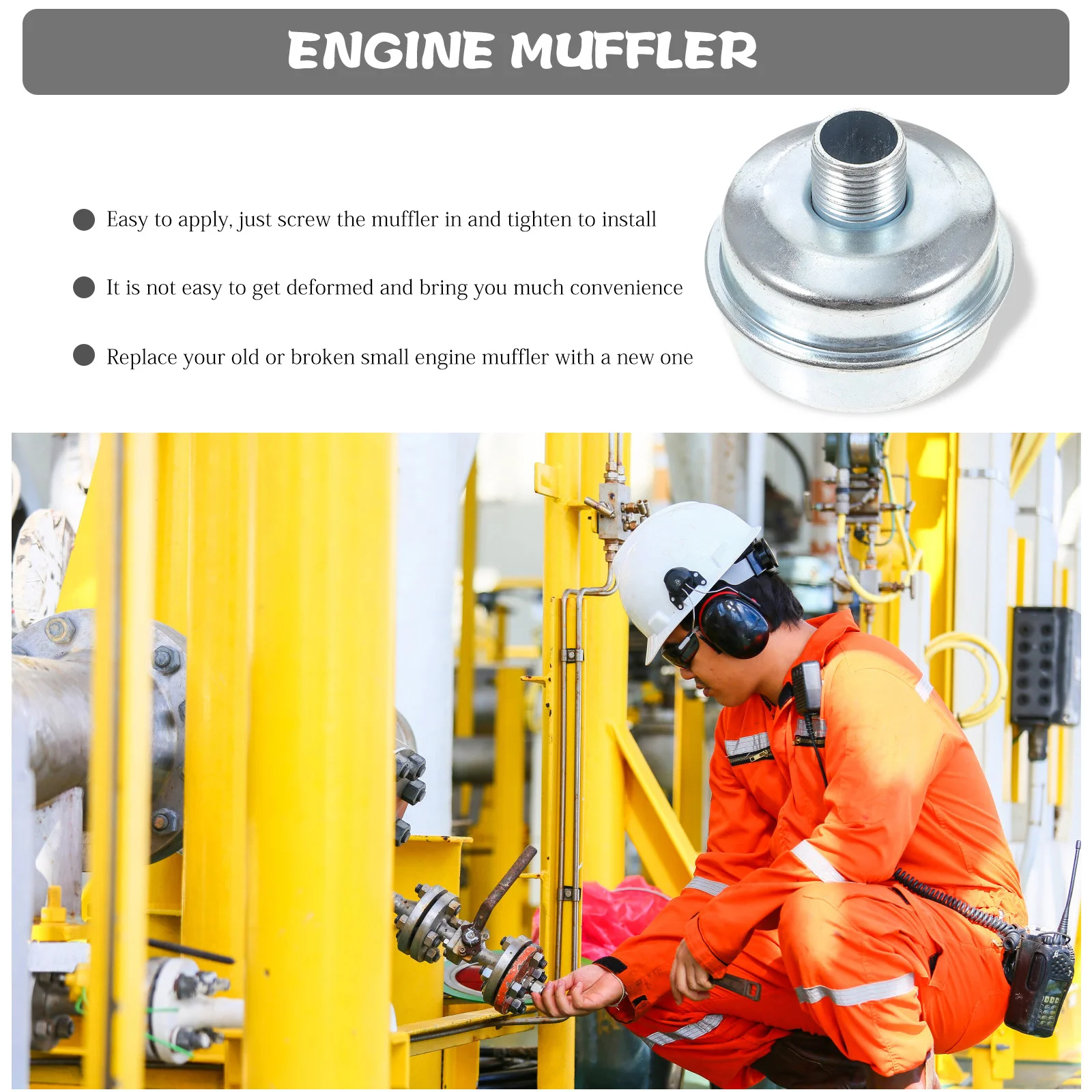 

Высококачественный глушитель 1 2 трубы 3,5 л.с. 4 л.с. для газонокосилки, двигателя, генератора, трактора, садового оборудования, небольшого размера, длительного срока службы, практичного