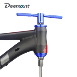 Deemount-Herramienta de presión de 250/400mm de longitud para soporte inferior de bicicleta, Instalación B.B. Prensatelas estáticas para quitar auriculares, moleteado manual