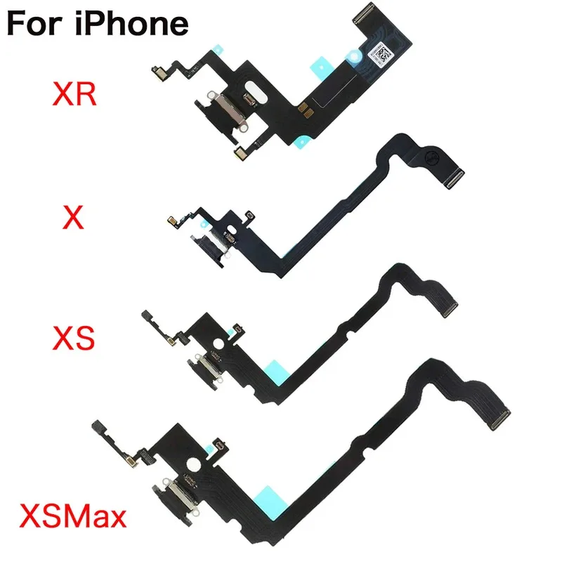 

Charger Port For iPhone X XR XS Max Charging USB Dock Connector Flex Cable With Microphone Repair Replacement