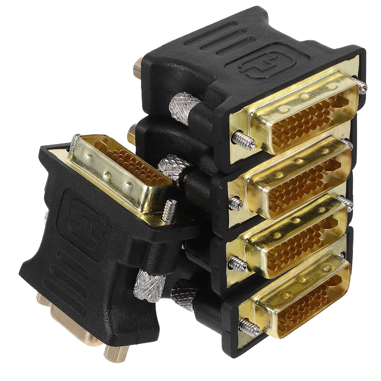 

5Pcs Dvi to Vga Display Adapter Computer Connector Hd Stable Connection for Projector Monitor Video Adapter Dvi to Vga