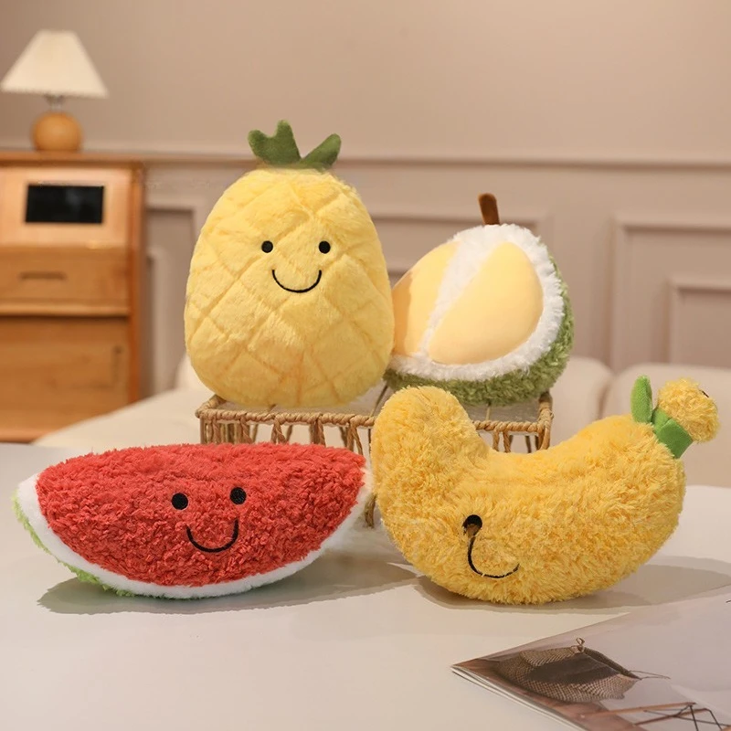 Poupée en peluche mignonne, Simulation de fruits et légumes, jouet d'éveil, cadeau éducatif créatif, oreiller de dessin animé doux, décor de chambre