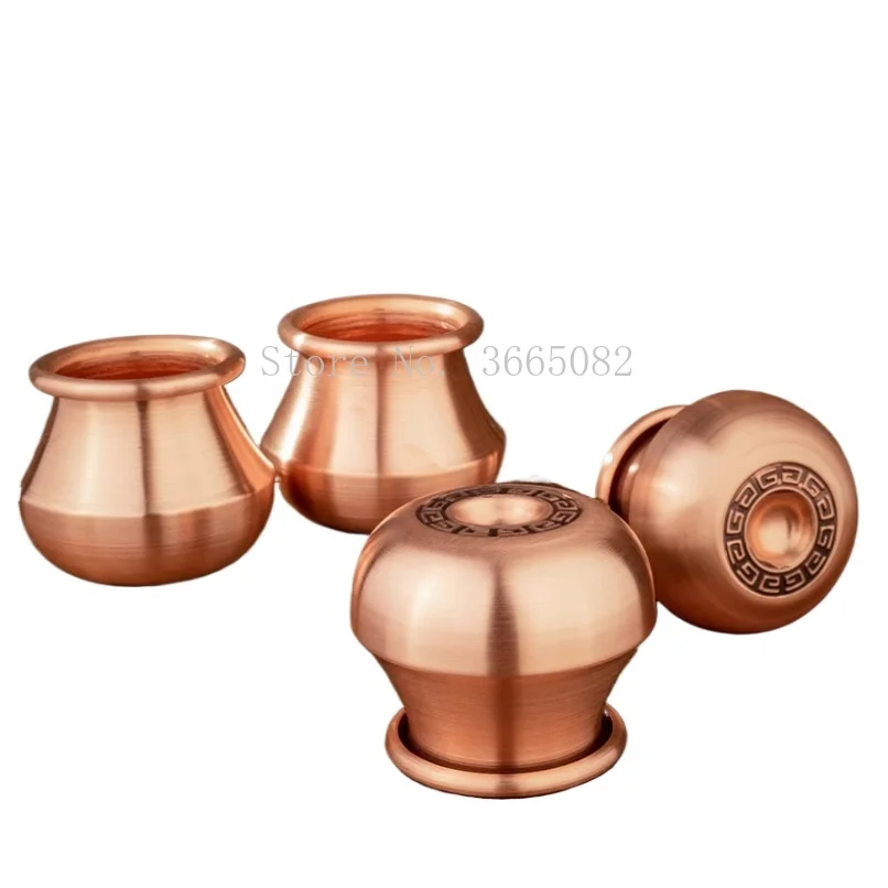 

6 см * 6,5 см/4,5*6 см двухкратный нагрев монгольские красные медные баночные банки терапия банок для тела массаж медицинский вакуумный стресс