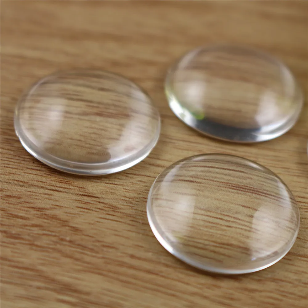 10pcs/lot 20mm Round Flat Back Clear Glass Cabochon, High Quality, Lose Money Promotion!!!(Z2-08)