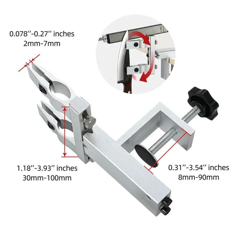 A25F-S09 Professional Adjust Knife Sharpener Tool, Complete Angle Adjustable Knife Sharpening System Abrasive Holding