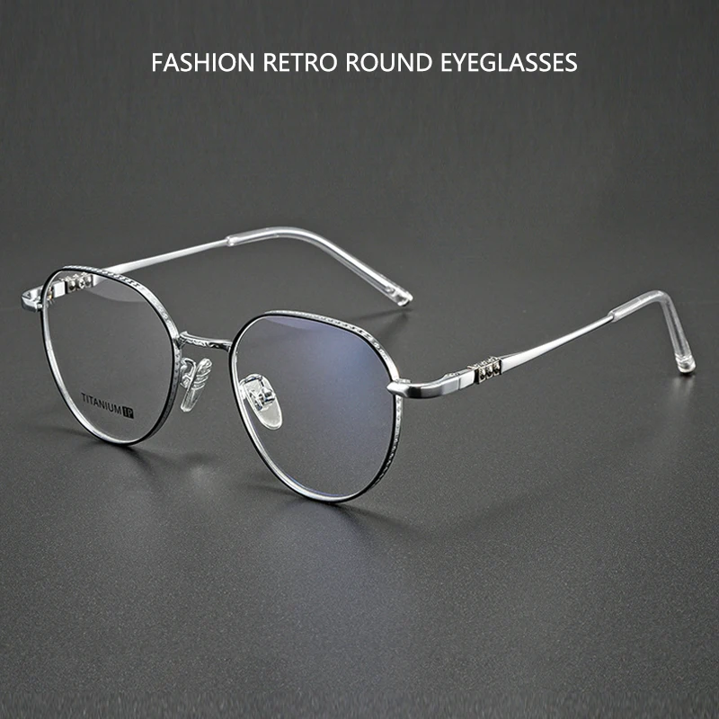 

Small Size Retro Round Eyeglasses Pure Titanium Ultra Light Glasses 2023 New Optical Prescription Eyeglasses Frame Man Woman