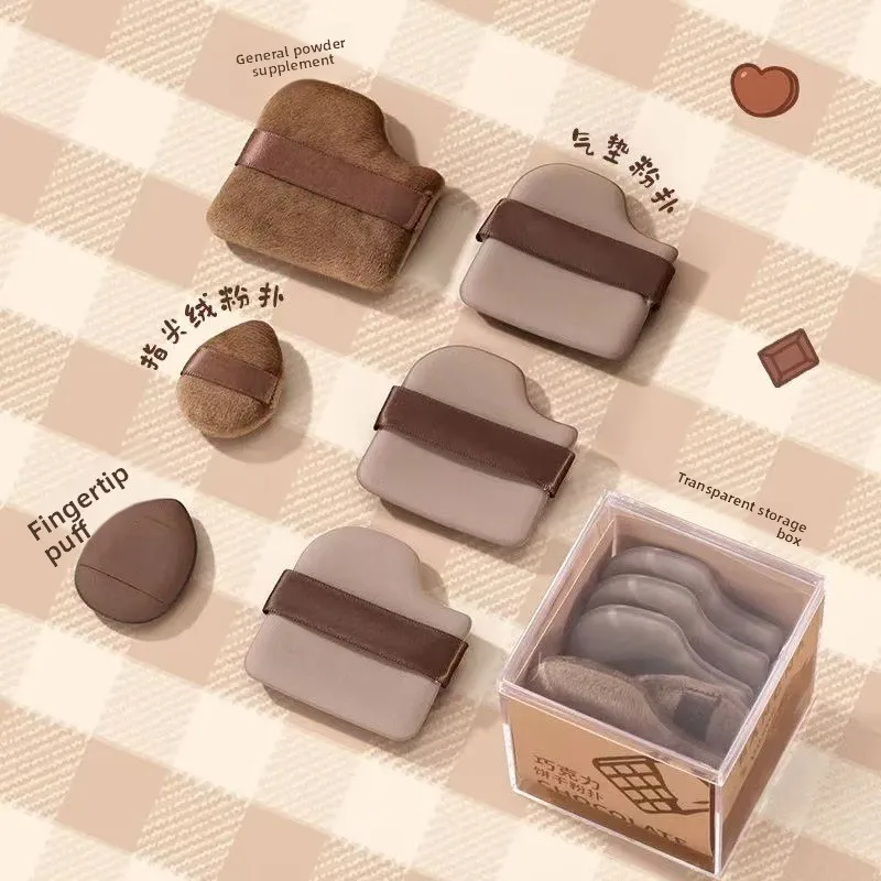 Mini fond de teint bouffant pour les doigts, petit coussin d'air, éponge en poudre, correcteur pour le visage, BB crème, applicateur cosmétique, outils de maquillage, 6 pièces/boîte