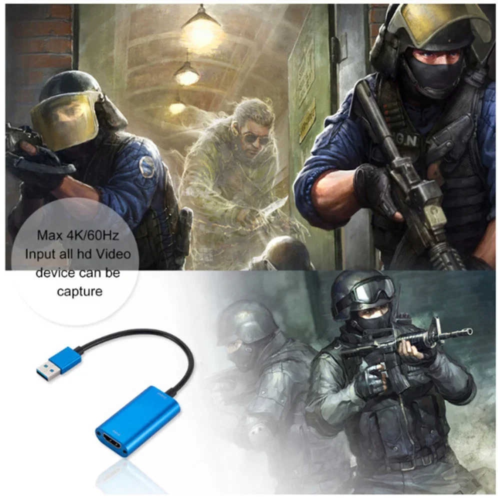 การ์ดจับภาพวิดีโอ USB 3.0 HDMI เป็น us/type-C บันทึกเกม Grabber สำหรับสวิตช์ Xbox PS3/4เกมสดสตรีมมิ่งเครื่องบันทึกวีดีโอ