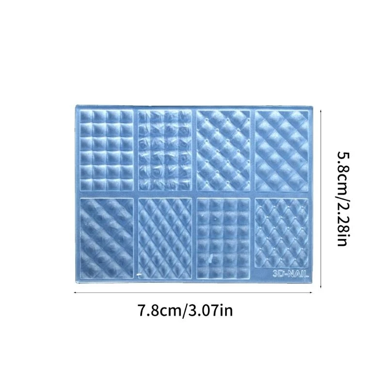 แม่พิมพ์เพ้นท์เล็บอเนกประสงค์ 57QA ในวัสดุซิลิโคนที่แข็งแรงสำหรับลวดลายที่สร้างสรรค์