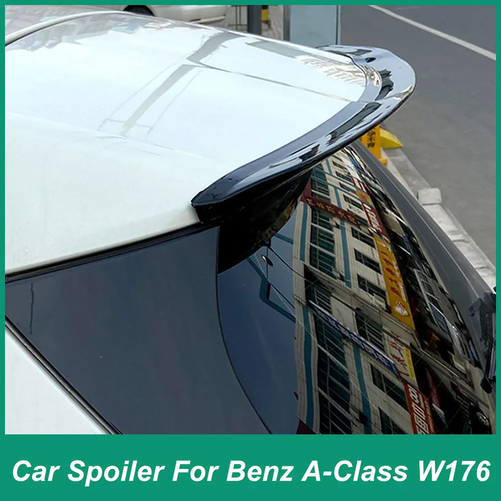 

Задняя Крышка багажника для Mercedes Benz A-Class W176 A45 AMG A180 A200, верхний спойлер, крылья губ 2013-2018, лопасти из АБС-пластика, ярко-черного цвета