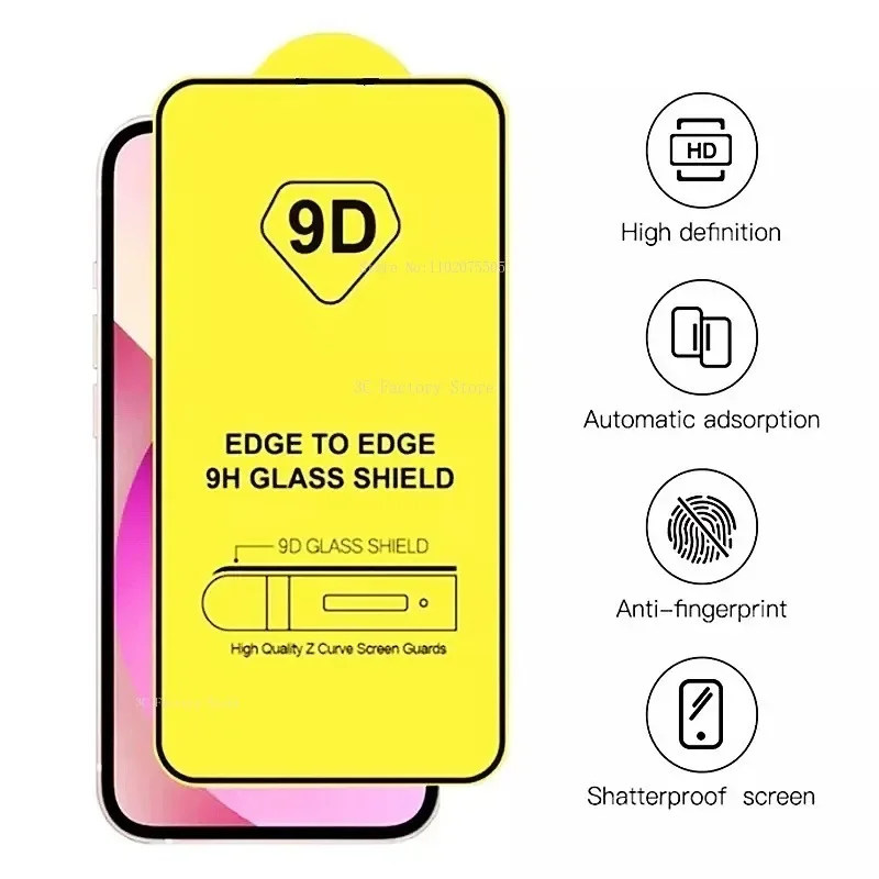 9D gehärtetes Glas für Samsung Galaxy S21 FE S22 S23 Plus S20 S10E S10 Lite M21 M31 M32 M51 M52 J4 Plus J6 J7 J8 Displayschutzfolie