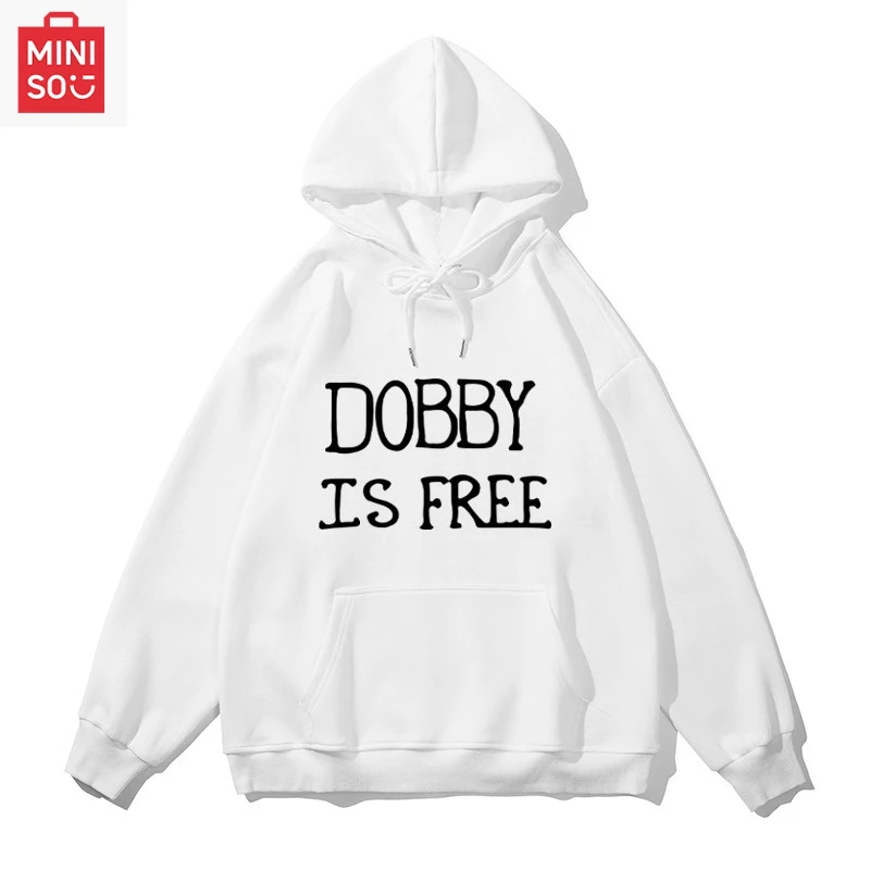

MINISO in collaboration with Harry potter DOBBY print hoodie cap loose cartoon multi-functional casual cute girl